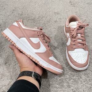 Nike Dunk Low Rose Whisper Women’s Size 7.5 Sneakers Pink White DD1503-118